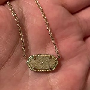 Kendra scott iridescent drusy Elisa gold pendant